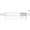 Фреза MEX611R MM 8 R0.5 6F LS ENDLESS OSW