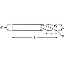 Фреза MEXCL2 R2 MM.12 2F L ENDLESS HP OSAWA