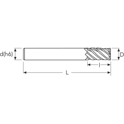 Фреза MEXCLHM MM 8 6F 45° ENDLESS HP OSAWA