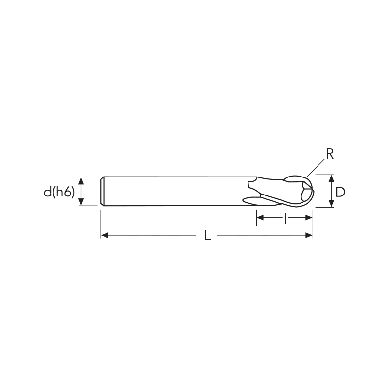 Фреза MEXCSB2 MM2.5 L50 2F BALL ENDLESS HP OSW