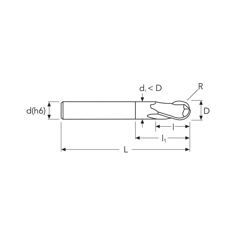 Фреза UH253 MM10 (100)L150 2FB UH COATING OSW