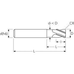 Фреза UH412 MM12 (38)R2 4F UH COATING OSAWA