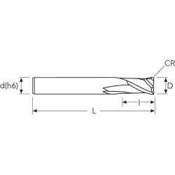 Фреза MEXLS2R MM 8 L75 R0.5 2F ENDLESS OSAWA