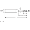 Фреза UHCR2 MM 1X1.5X10 2F HP OSAWA