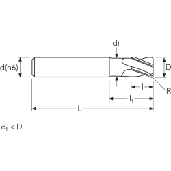 Фреза UHF430 MM. 10 R1 4F UH RED FREZA OSAWA