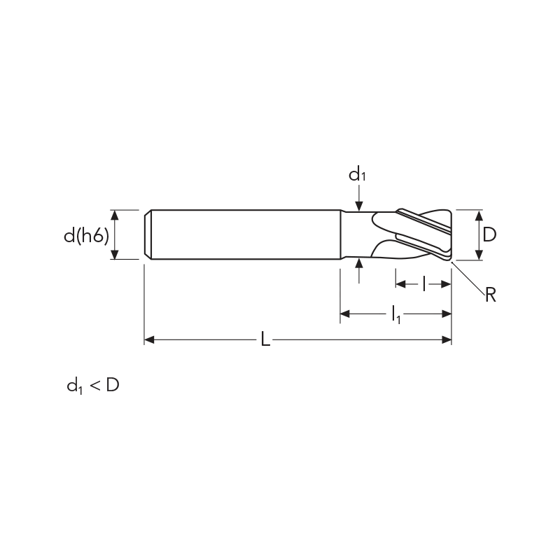 Фреза UHF430 MM. 10 R1 4F UH RED FREZA OSAWA