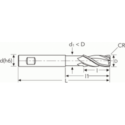 Фреза HF443 MM 3 (15) R0.5 CR 4F W PV300 OSAWA