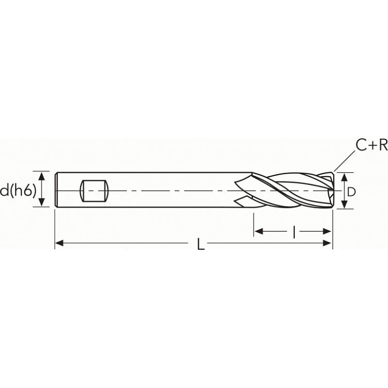 Фреза HF861 MM16 C+R 4F W-SC PV300 OSAWA Фреза HF861 MM16 C+R 4F W-SC PV300 OSAWA
