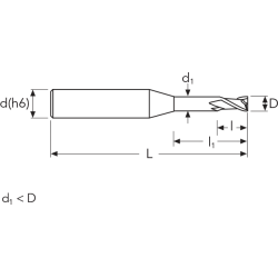 Фреза MEXCR2 MM 3X4.5X30 2F ENDLESS HP OSAWA