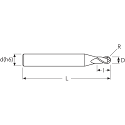 Фреза MEXMB2SC MM0.3 MICRO 2FB ENDLESS OSAWA