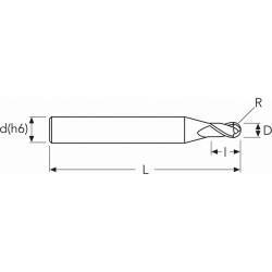 Фреза MHMB206 MM0.6(0.6) S6 2FB 35-70HRC OSAWA
