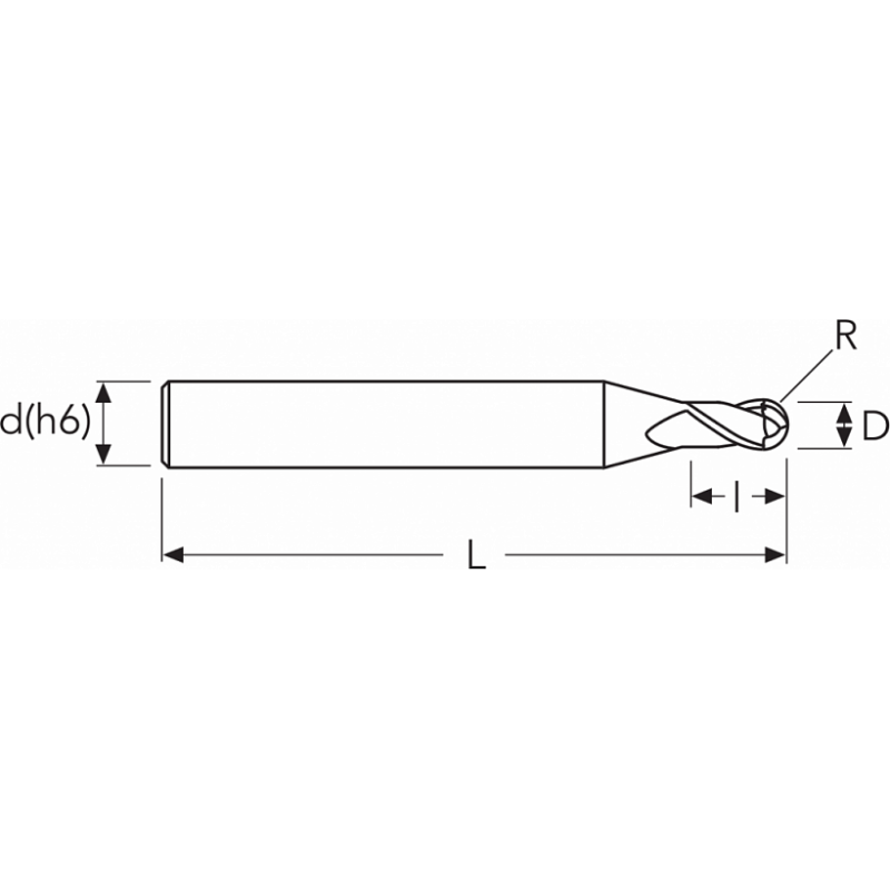 Фреза MHMB206 MM0.6(0.6) S6 2FB 35-70HRC OSAWA Фреза MHMB206 MM0.6(0.6) S6 2FB 35-70HRC OSAWA