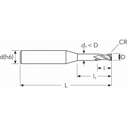 Фреза UH212 MM0.9 (10) R0.08 S4 2F UH OSAWA
