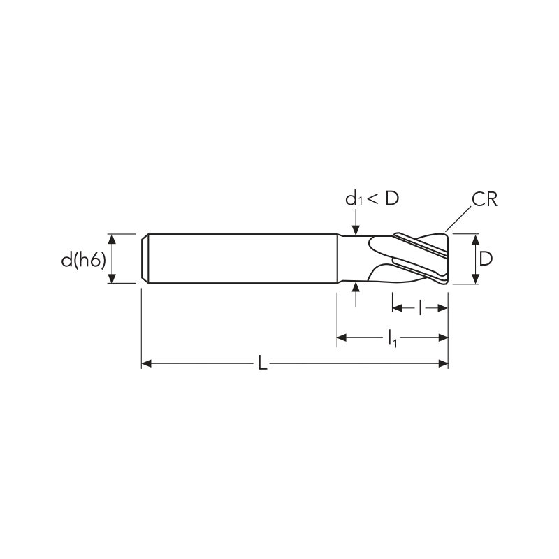 Фреза UH413 MM10X10X14X85X125 R0.5 4F OSAWA