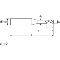 Фреза UHCR2 MM 0.5X0.7X4 2F HP OSAWA
