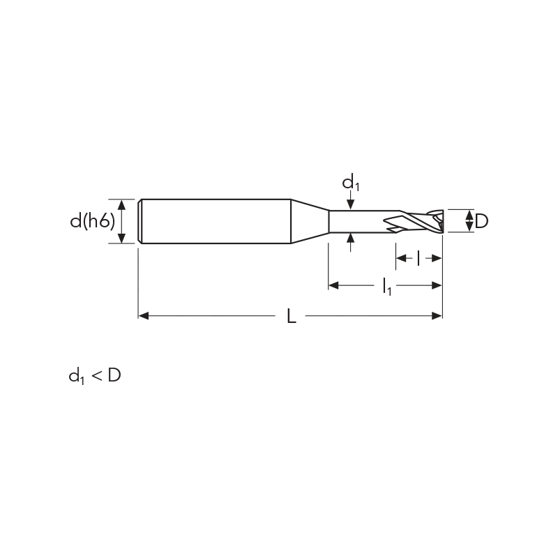 Фреза UHCR2 MM 1X1.5X20 2F HP OSAWA