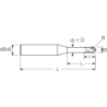 Фреза UHCRB2 MM 1.5X1.5X12 2FB R0.75 HP OSW