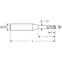 Фреза UHLN2 MM.0.4 (5) S4 2F UH COATING OSW