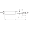 Фреза UHLN2 MM.0.4 (5) S4 2F UH COATING OSW
