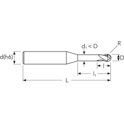 Фреза UHLNB2 MM0.8 (8) S4 2FB UH COATING OSAWA