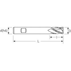 Фреза WSAR MM. 8 CO8% WR ALU CORTA AW OSAWA
