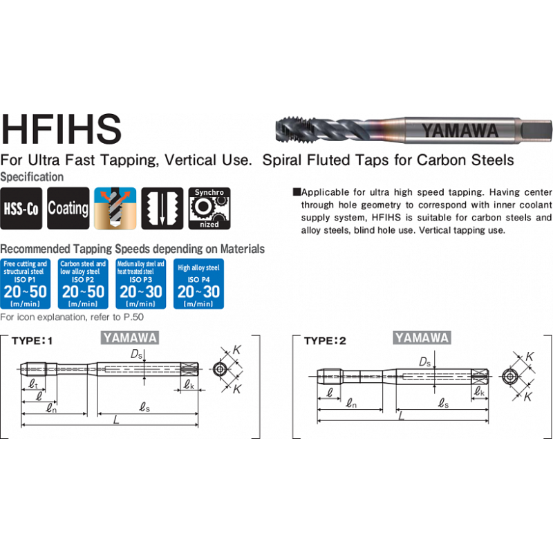 Метчик HFIHS ISO2X MF12X1.5 Метчик HFIHS ISO2X MF12X1.5
