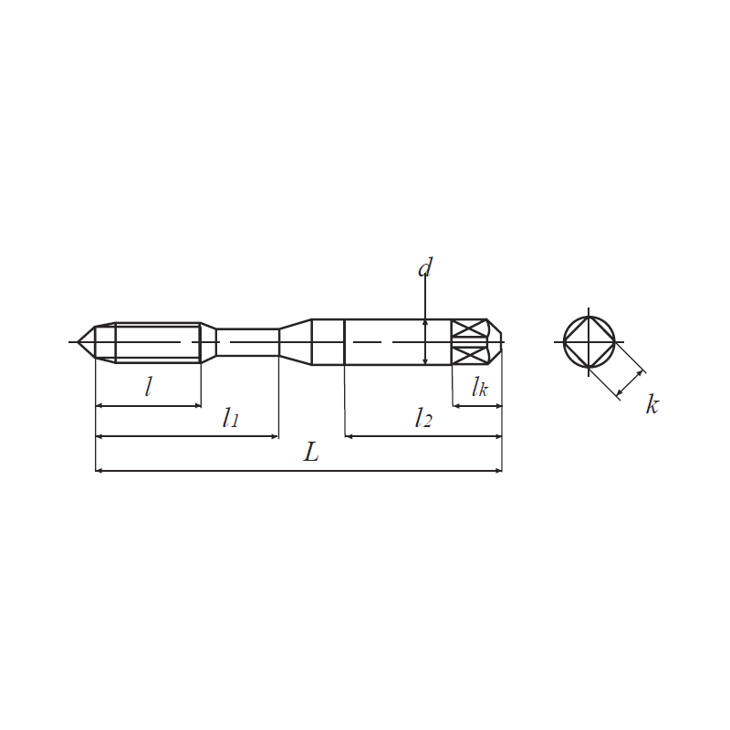 Метчик LS-N-PO L100 P2 M3X0.5 Метчик LS-N-PO L100 P2 M3X0.5