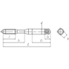 Метчик LS-N-PO L100 P2 M3X0.5