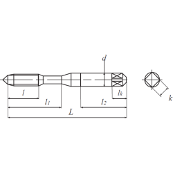 Метчик LS-N-PO L100 P2 M5X0.8