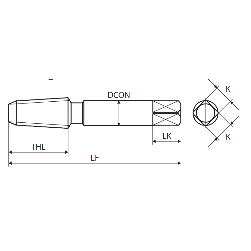 Метчик NPT BR ANSI 1/16-27 Метчик NPT BR ANSI 1/16-27