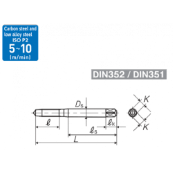 Метчик HT 352 ISO2 M2X0.4 M