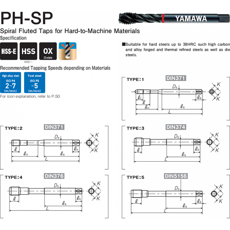 Метчик PH-SP 5156 G3/8-19 Метчик PH-SP 5156 G3/8-19