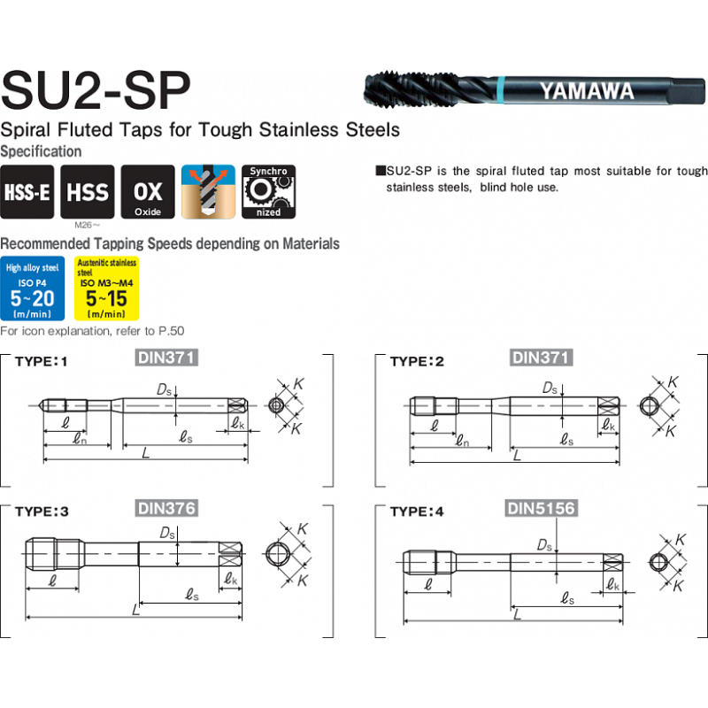 Метчик SU2-SP 5156 G1/2-14 Метчик SU2-SP 5156 G1/2-14