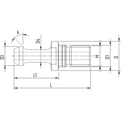 Штревель CODOLI ISO50 MAS-BT M24 45° FOR.
