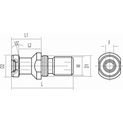 Штревель CODOLO ISO40DIN69872/A H20+2OR