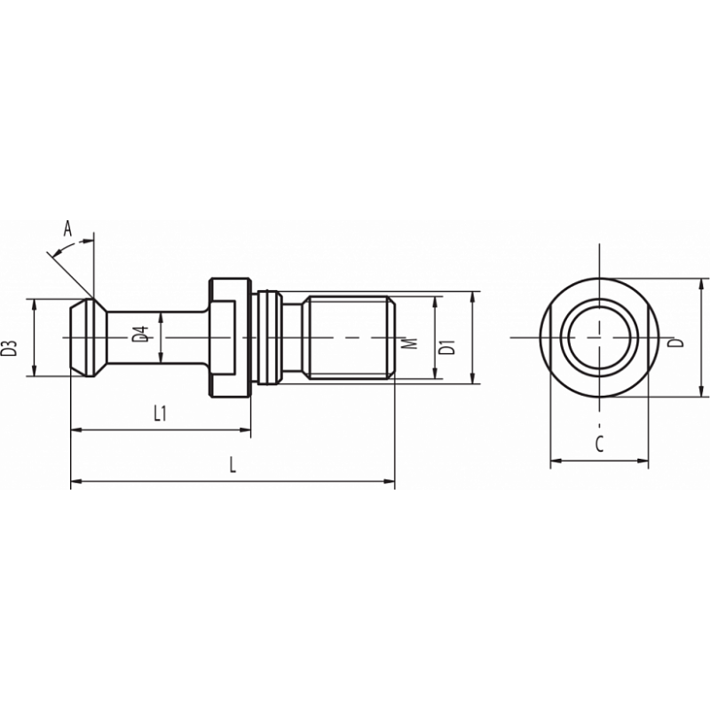 Штревель CODOL.69871-MASBT-ISO40/30°+0R Штревель CODOL.69871-MASBT-ISO40/30°+0R
