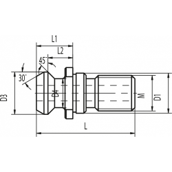 Штревель CODOLO ISO50 45°ISO7388/2B FOR