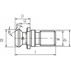 Штревель CODOLO ISO30 45°ISO7388/2B NON