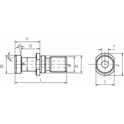 Штревель CODOLO DIN7388/2A ISO50 FORATO