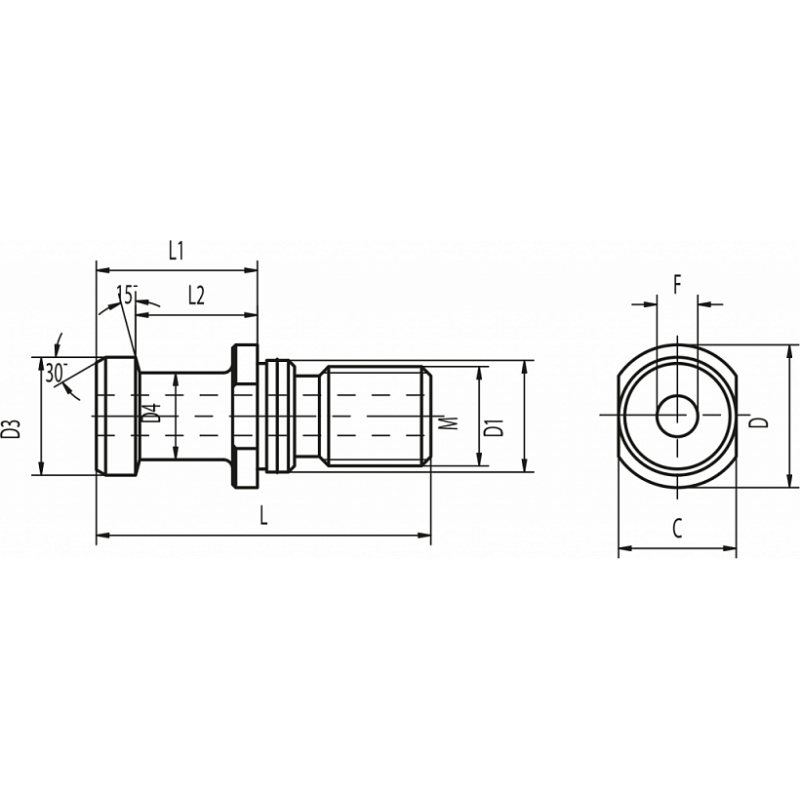 Штревель CODOLO ISO50-7388/2A-FORO+OR Штревель CODOLO ISO50-7388/2A-FORO+OR