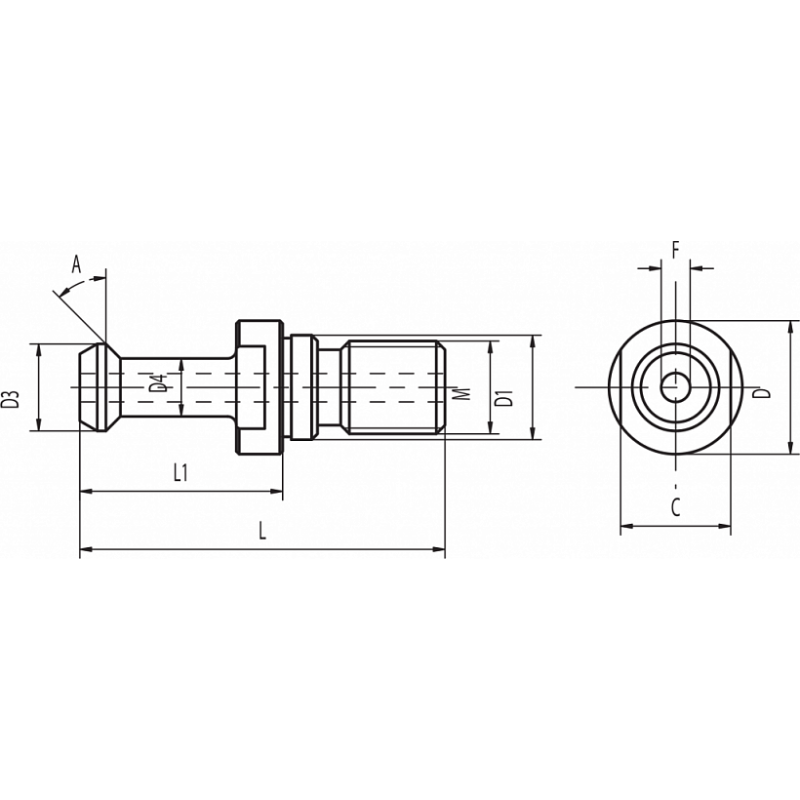 Штревель CODOLI MAS403 BT ISO50 90° FOR