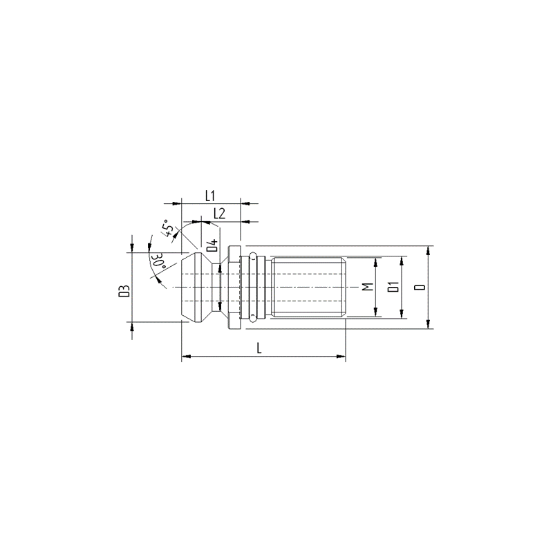 Штревель CODOLI ISO40 7388/2B M16 FORATO Штревель CODOLI ISO40 7388/2B M16 FORATO