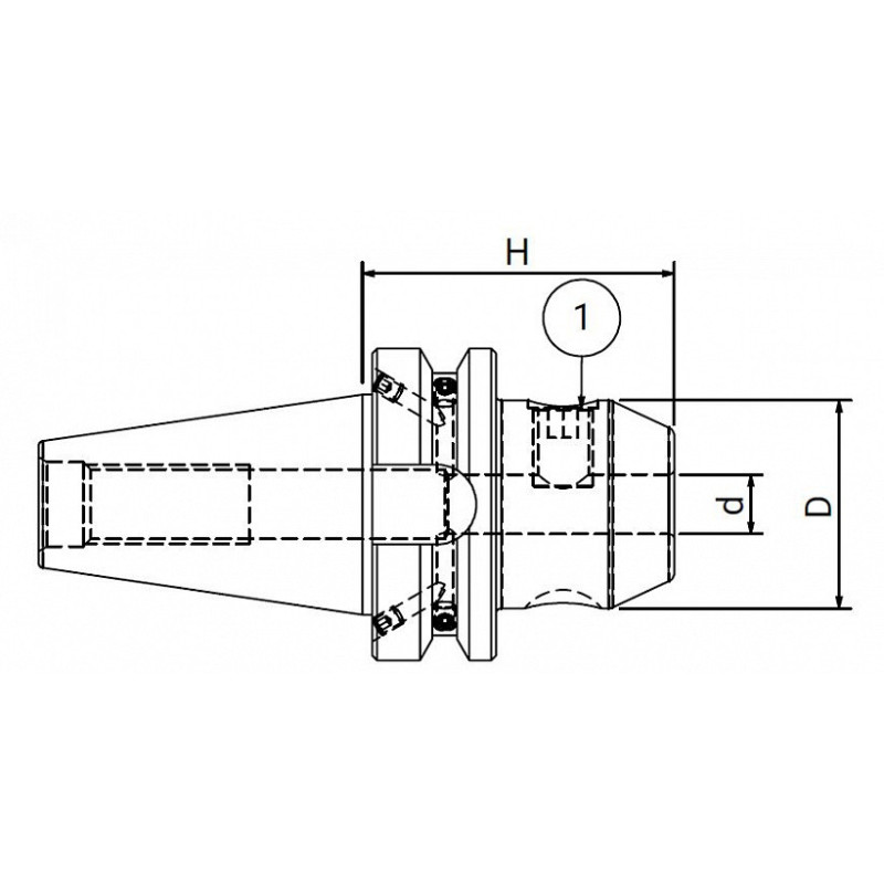 Оправка ISO30 MAS403BT WELDON H55 D.12 - AD Оправка ISO30 MAS403BT WELDON H55 D.12 - AD