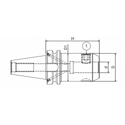 Оправка ISO40 MAS403BT WELDON H200 D.25
