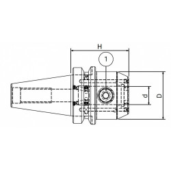 Оправка ISO40 MAS403BT WELDON H100 D.32 coolant