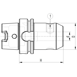 Оправка HSK100/A DIN69893 WELDON H160 D50