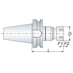 Патрон резьбонарезной BT40-TER25