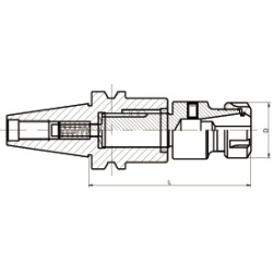 Патрон резьбонарезной BT40-WER25-110