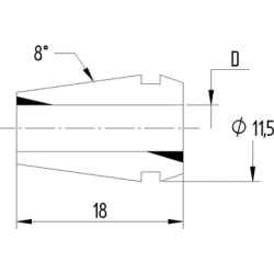 Цанга PINZA ER 11 Ø - 1,5