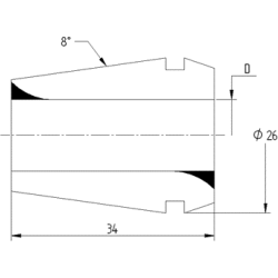 Цанга прецизионная 925ERP055